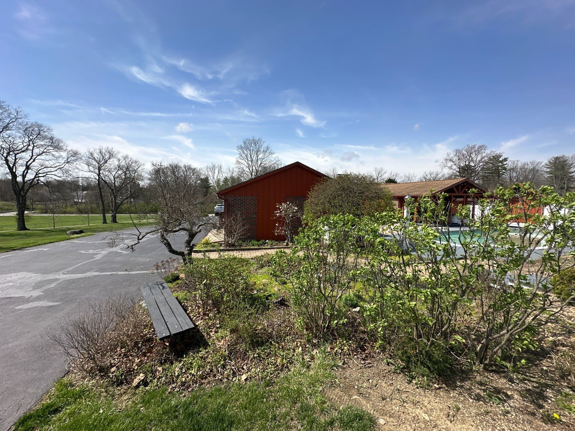 Side of the house and the drive