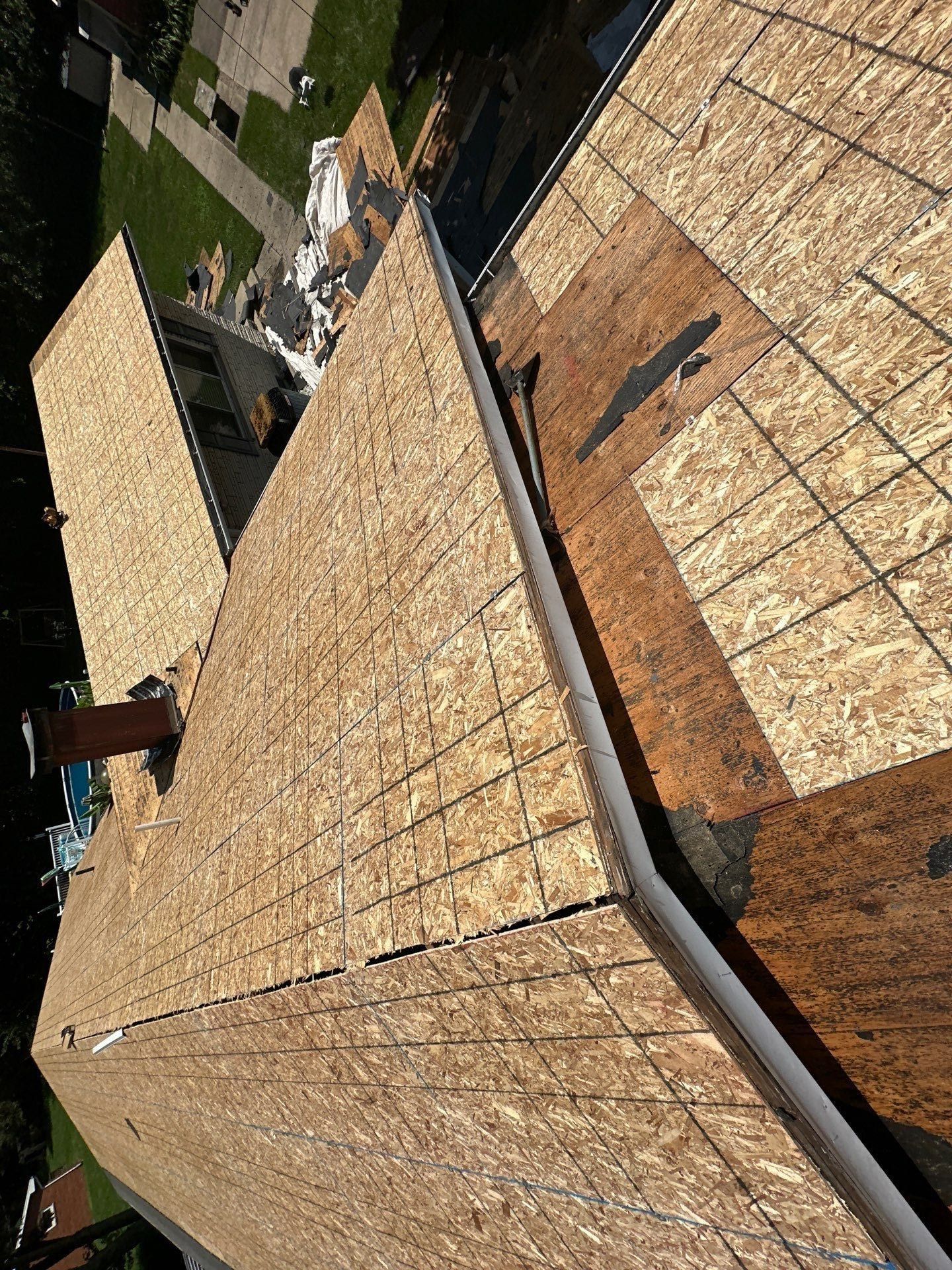 OSB sheathing over the original boards