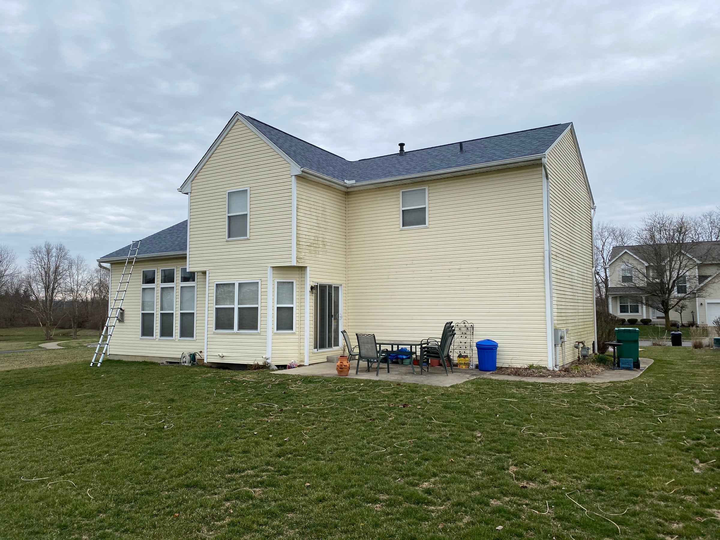 Rear of the house and sunroom wing
