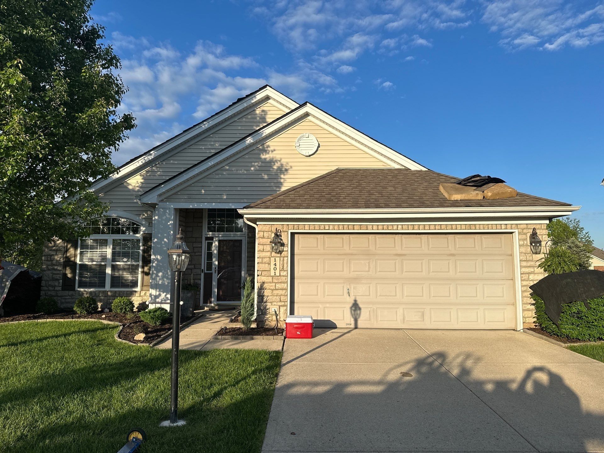 Front of the house in early morning