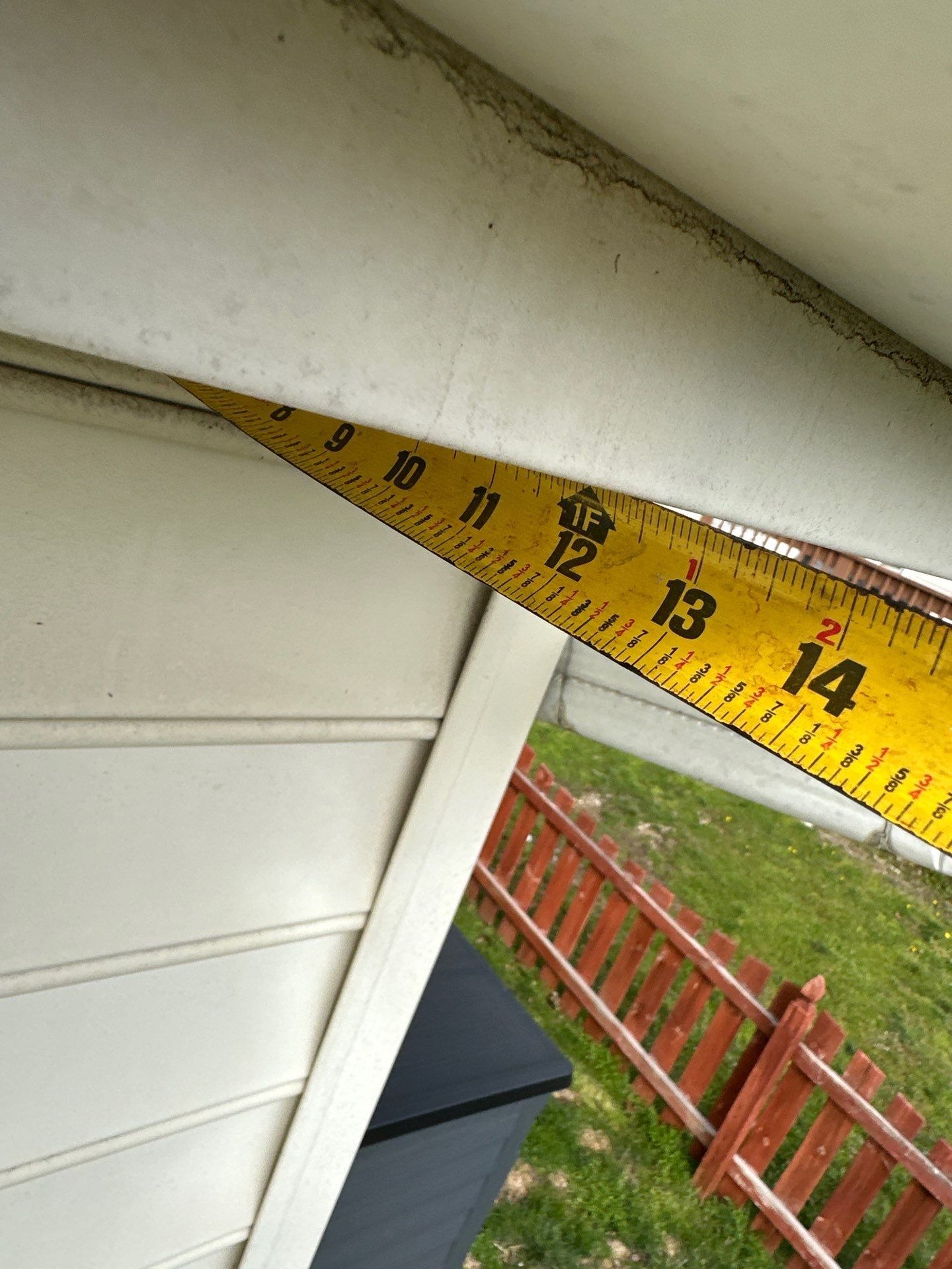 Tape under the eave overhang