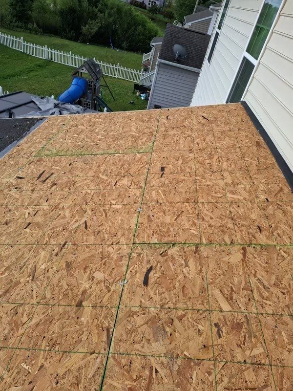 New sheathing across the rear plane