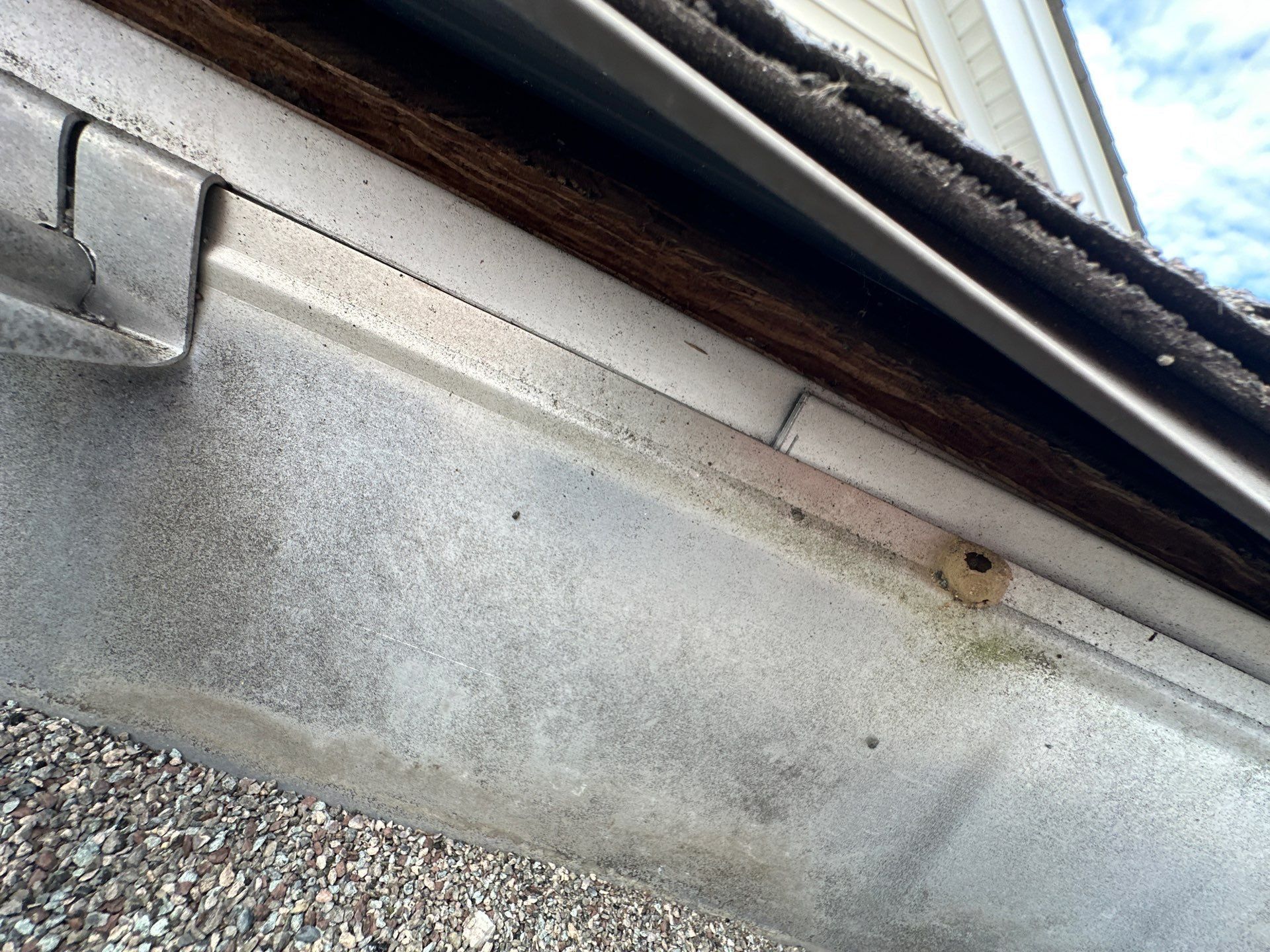 Outside face of the gutter