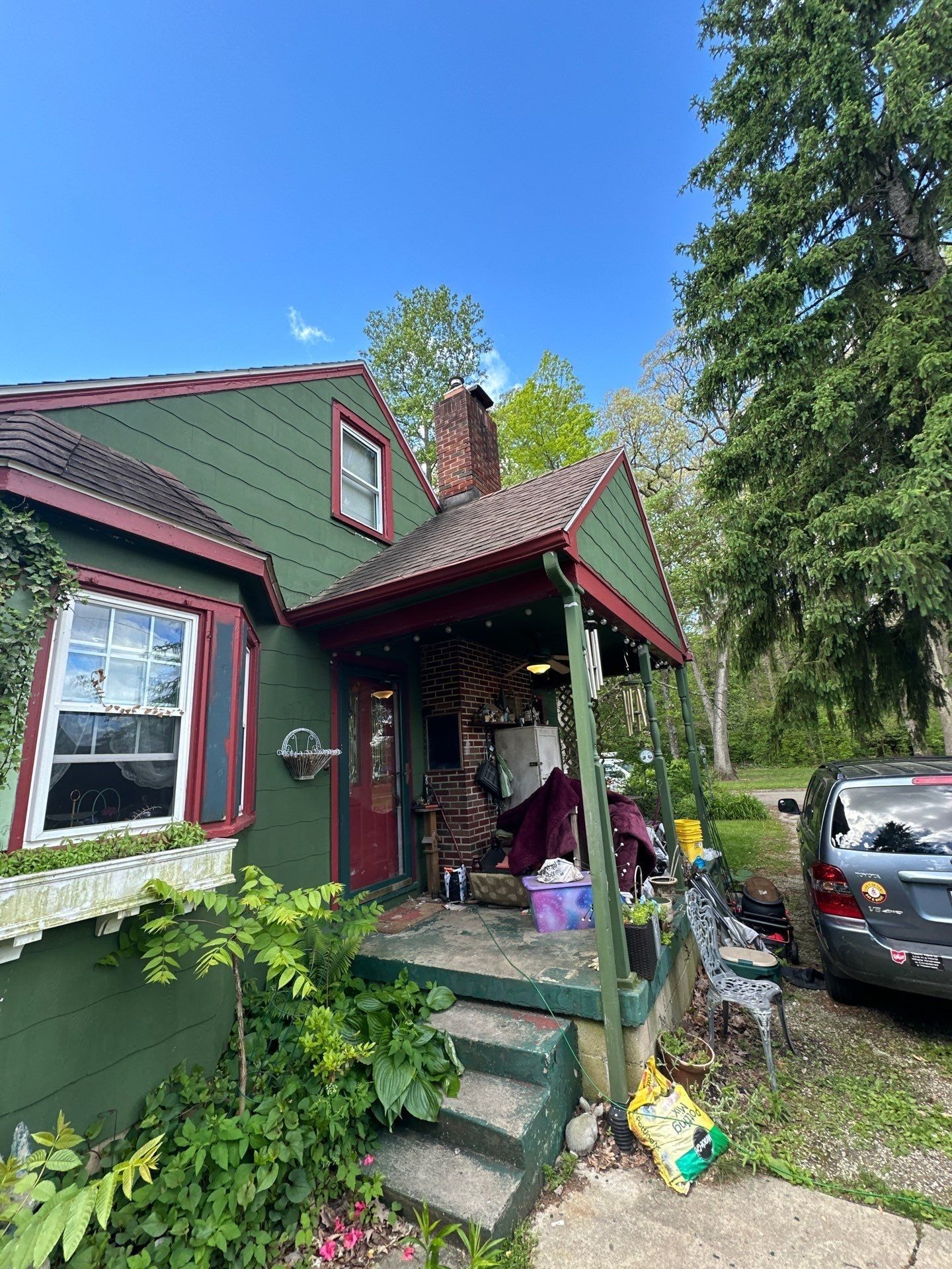 Front of the house across the garden
