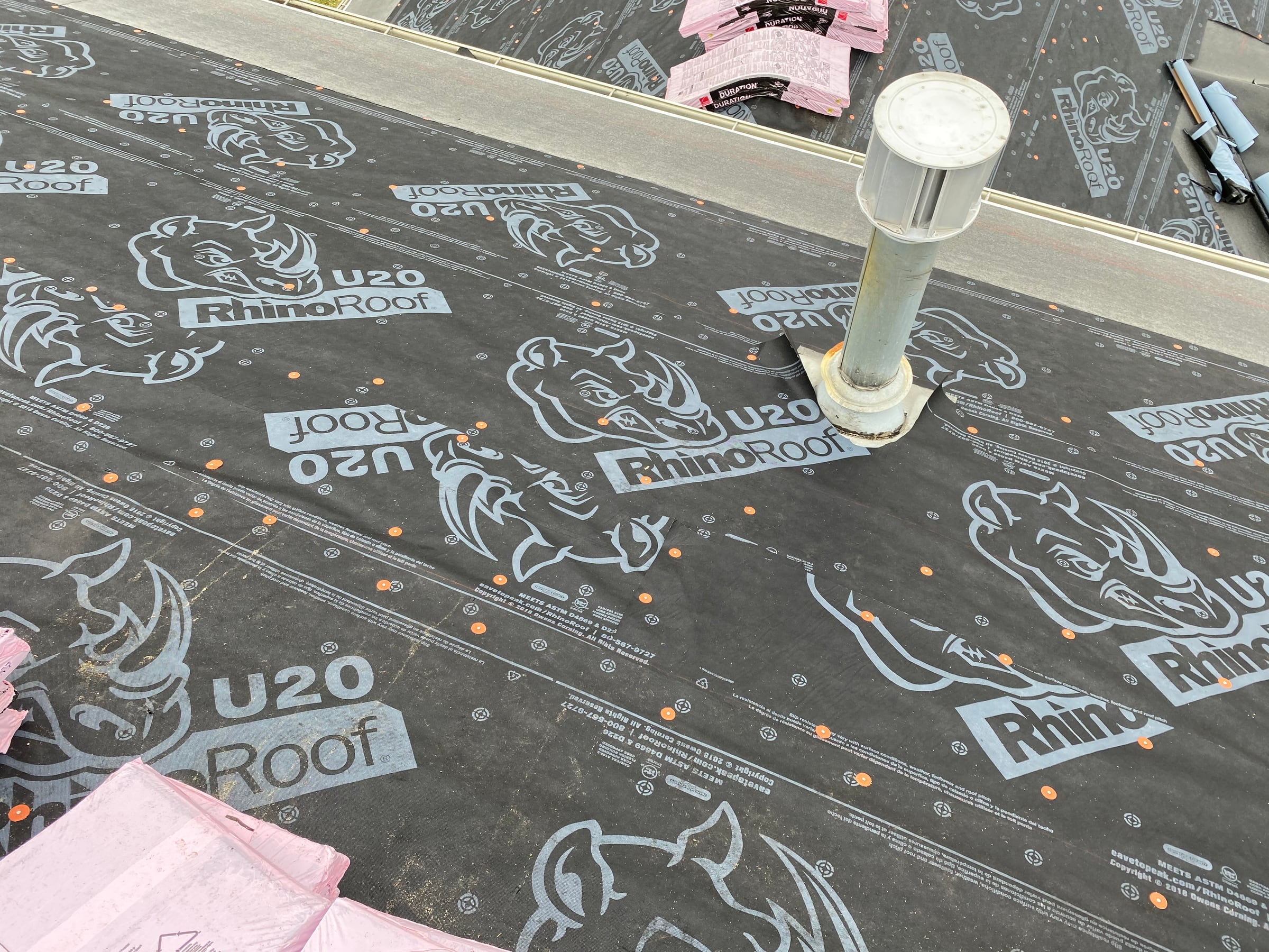 Vent stack collared into the underlayment