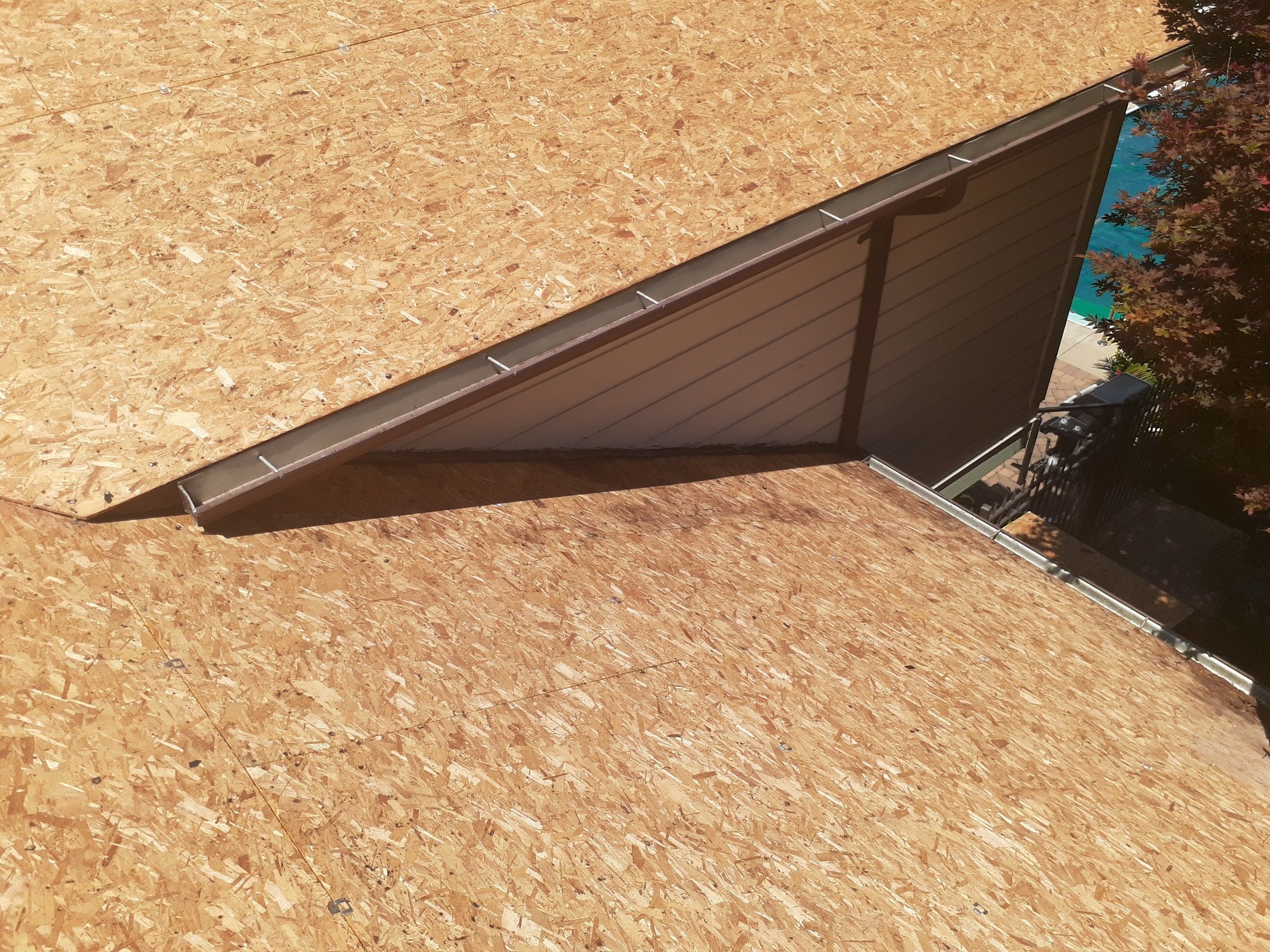 Original deck where the lower roof meets the two story wall, Jamestown, Ohio.