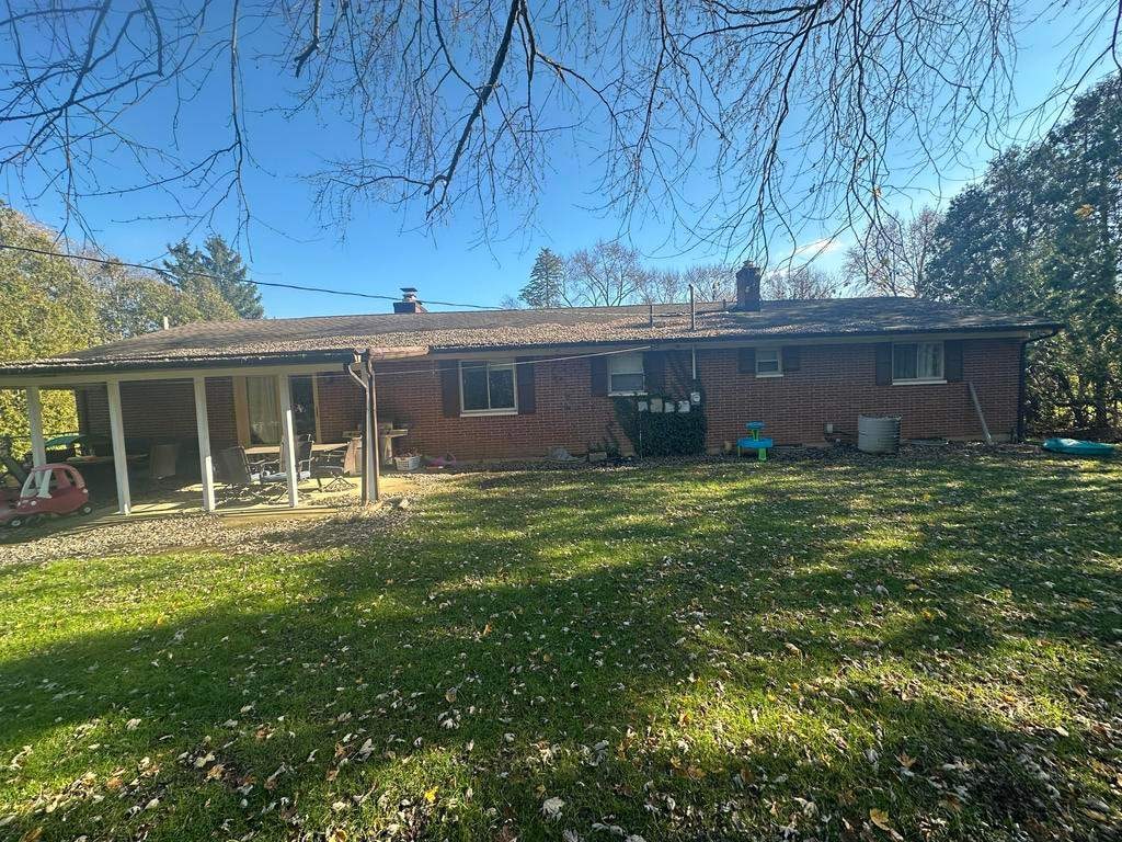 Rear of the home and porch