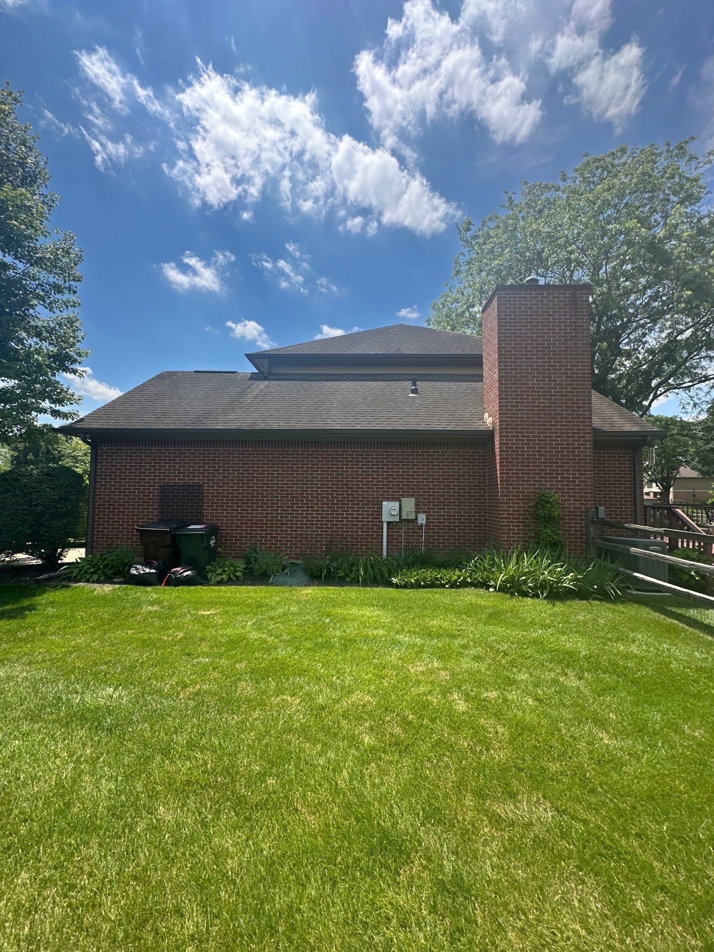 Far side of the house and chimney