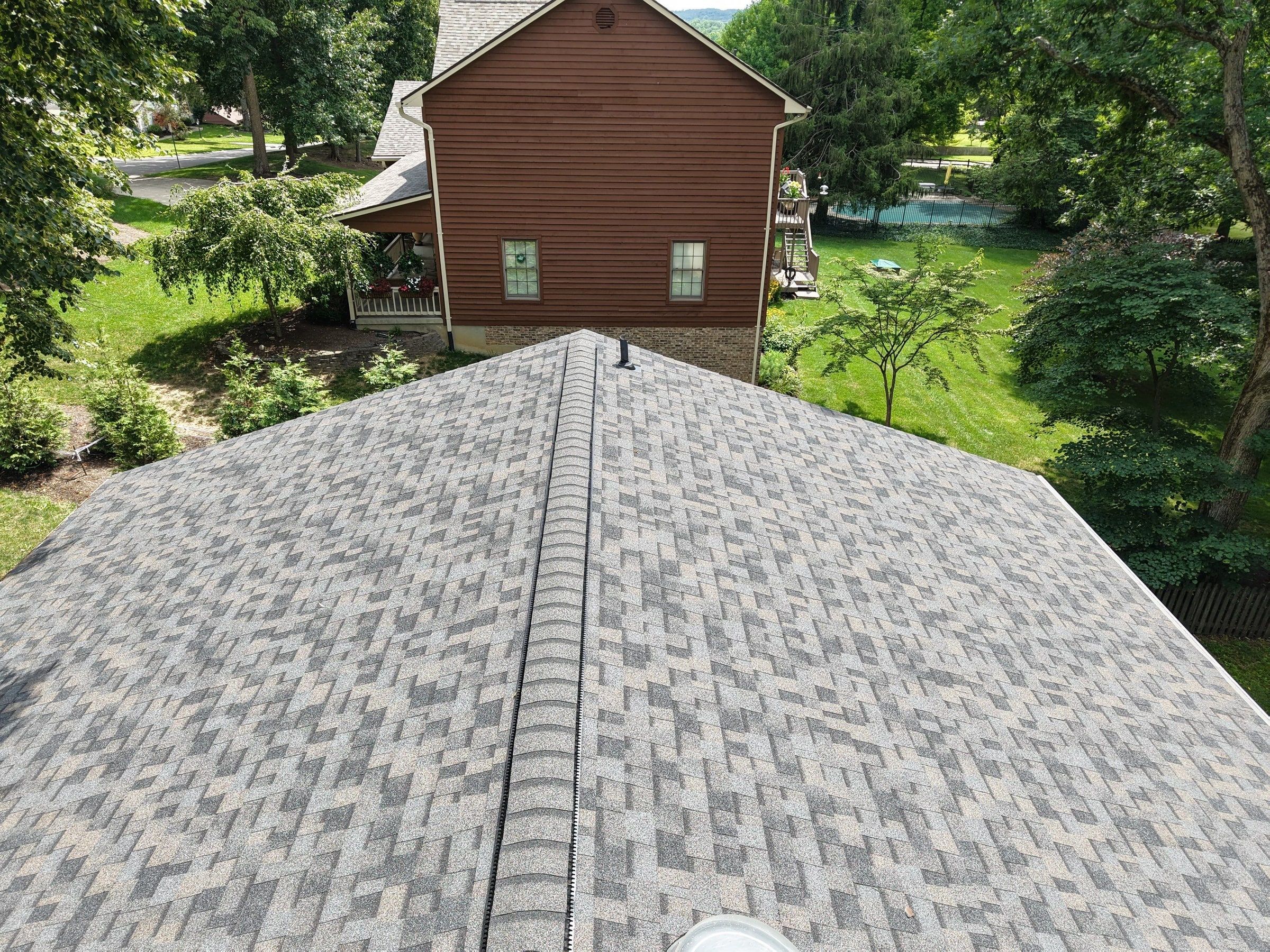 Capped ridge and both planes from above
