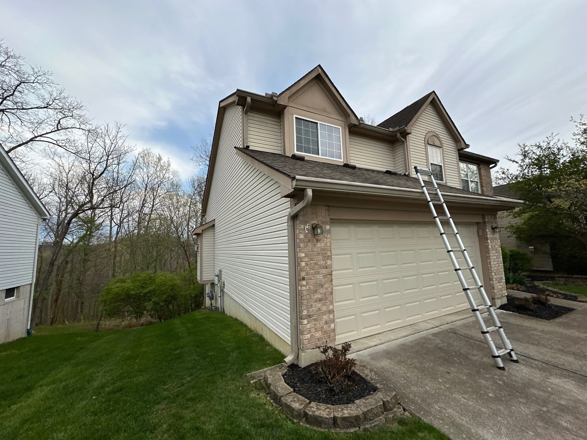 Two-story home from the driveway