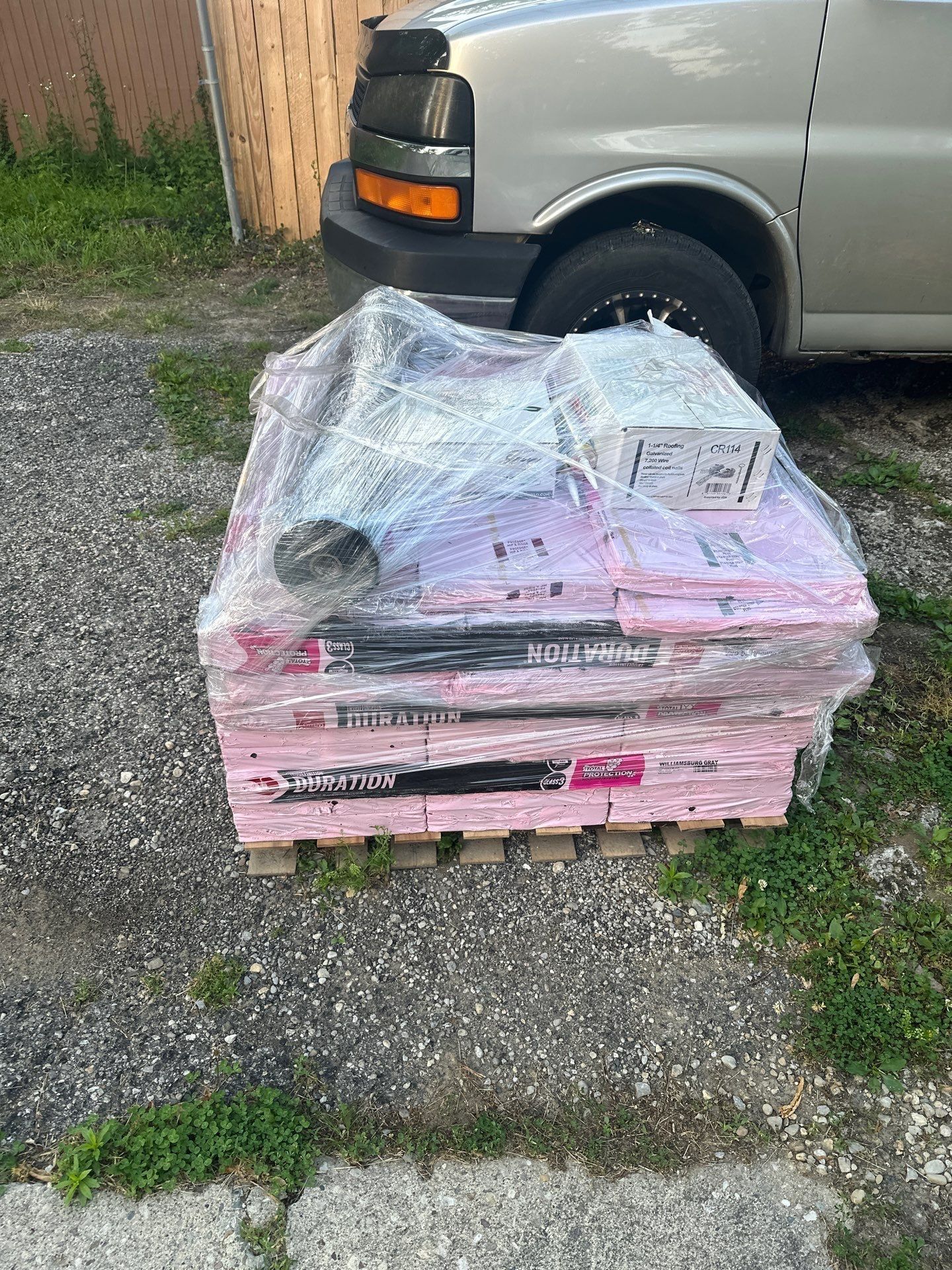 Duration bundles wrapped on a pallet