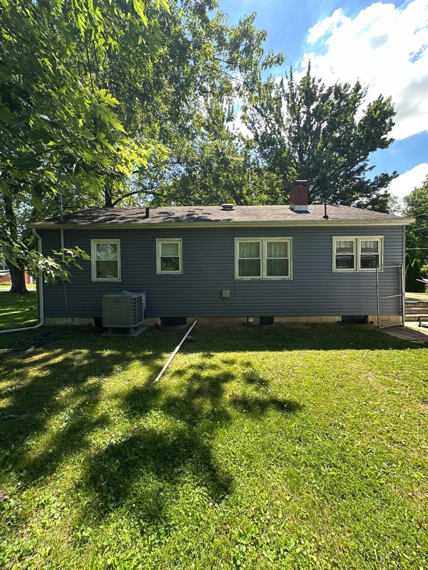 Rear of the house across the lawn