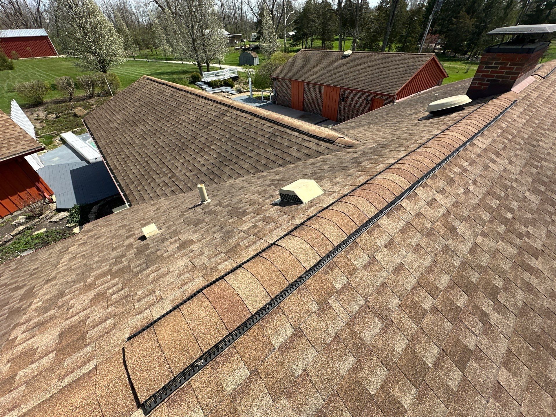 Skylight and roof vents from above