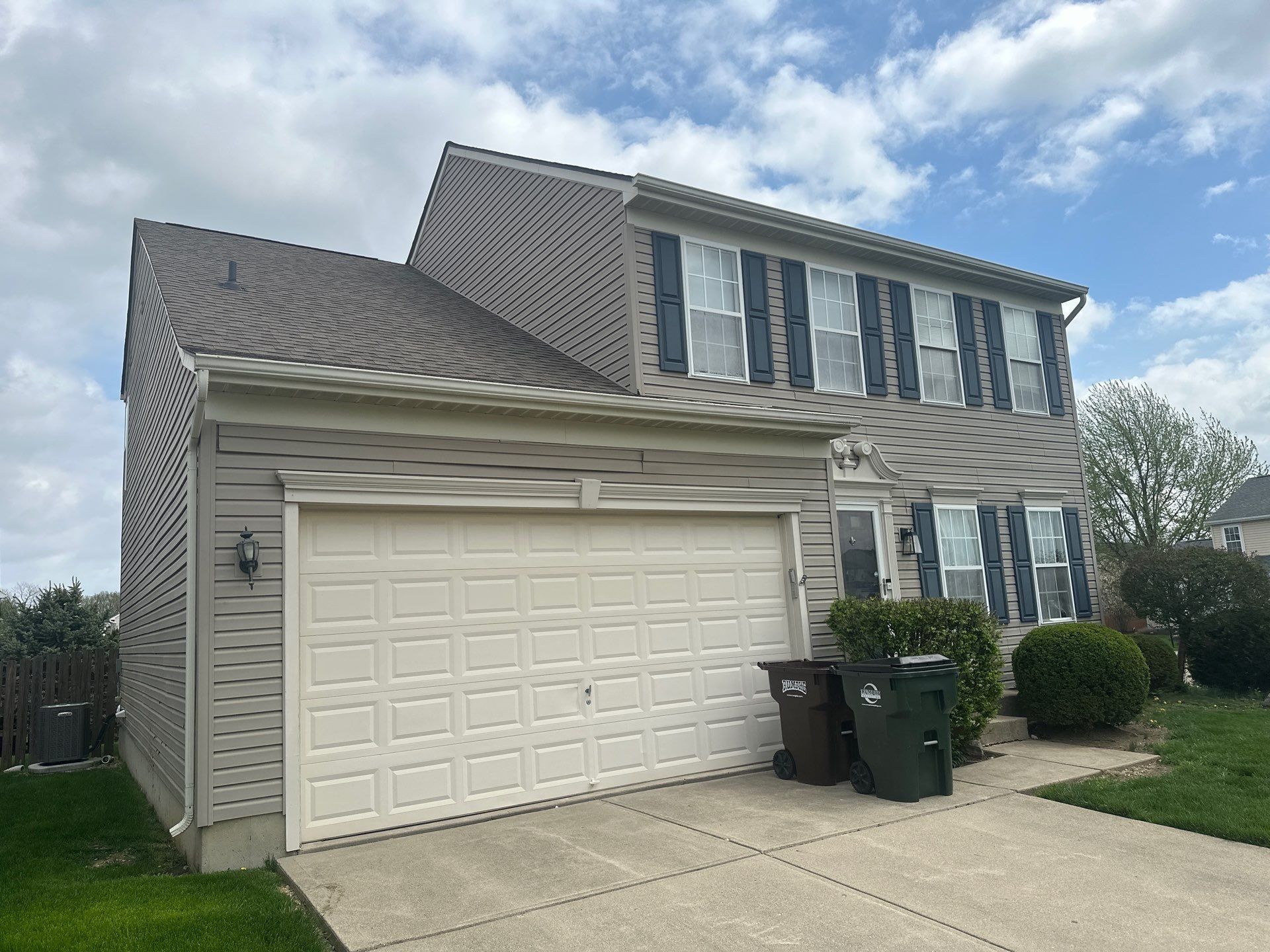 Front elevation and garage