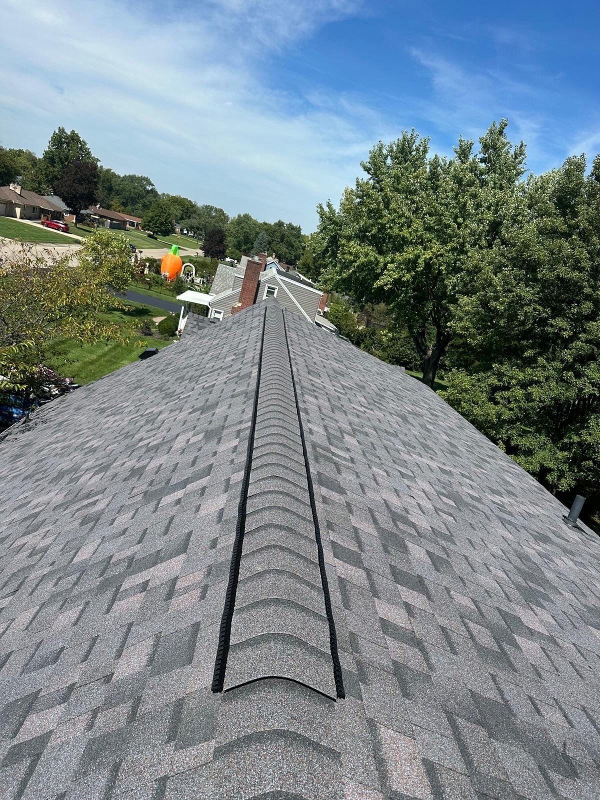 The finished ridge vent from end to end, Beavercreek, Ohio.