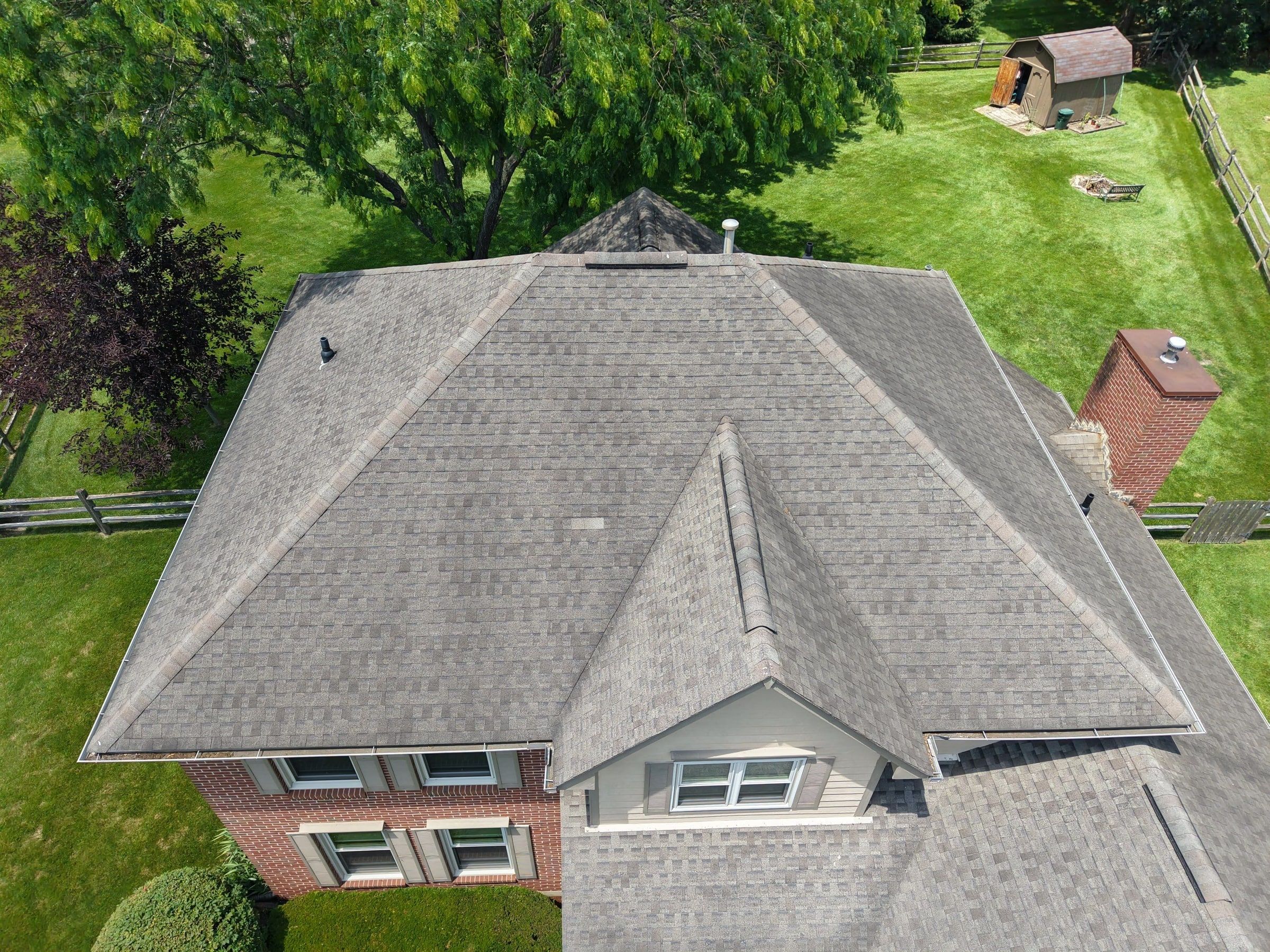 Original roof straight down from the air