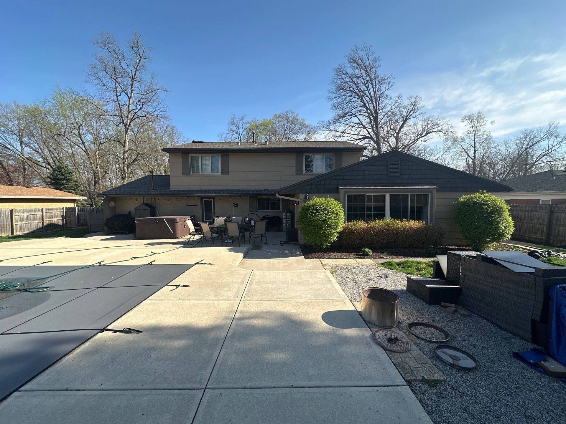Rear yard, pool and patio