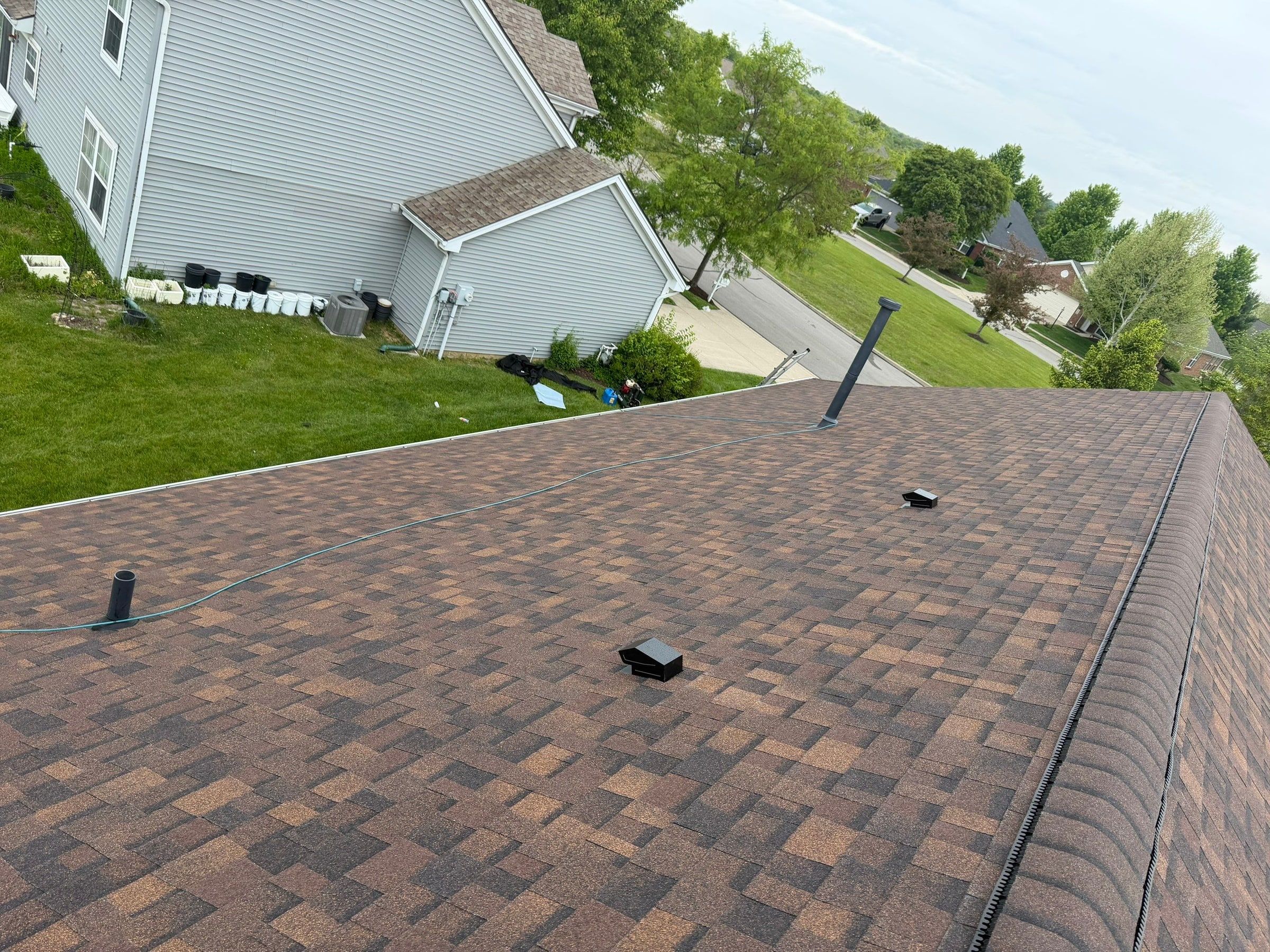 Box vent and pipe vents through shingles