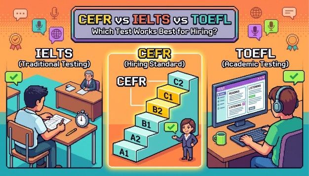 CEFR vs IELTS vs TOEFL: Which English Proficiency Test for Hiring Is Best?