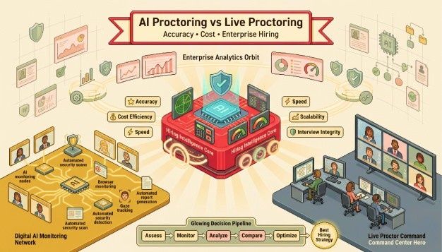 AI Proctoring vs Live Proctoring for Hiring: Which Is More Accurate and Cost-Effective?