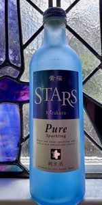 Kizakura Stars Pure Sparkling sake bottle