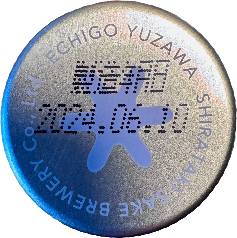 Shirataki Shuzo Jozen Pink bottle cap