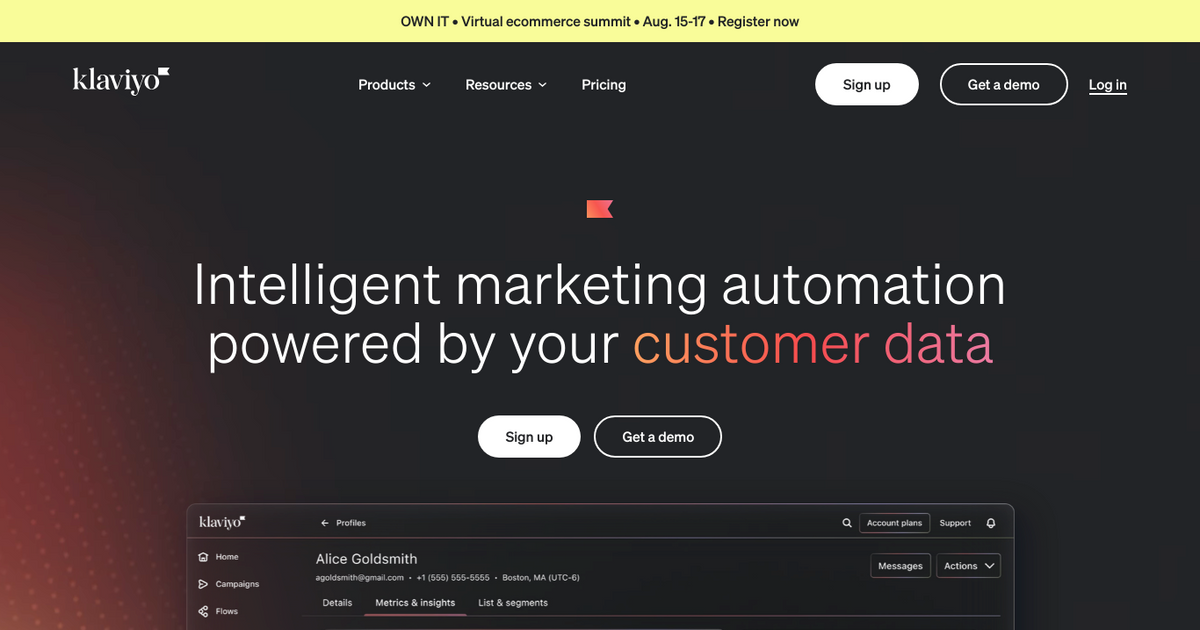 Klaviyo Landing Page Inspiration Landing Gallery