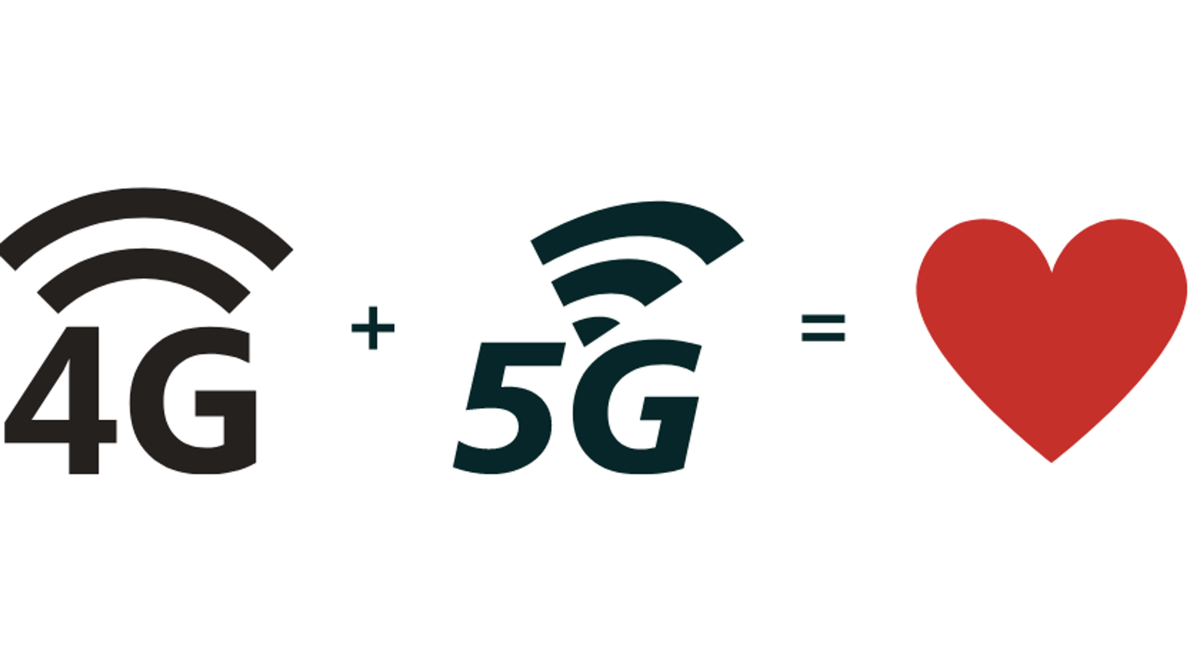 Både 4G og 5G-nettet vil fungere sammen i mange år fremover.
