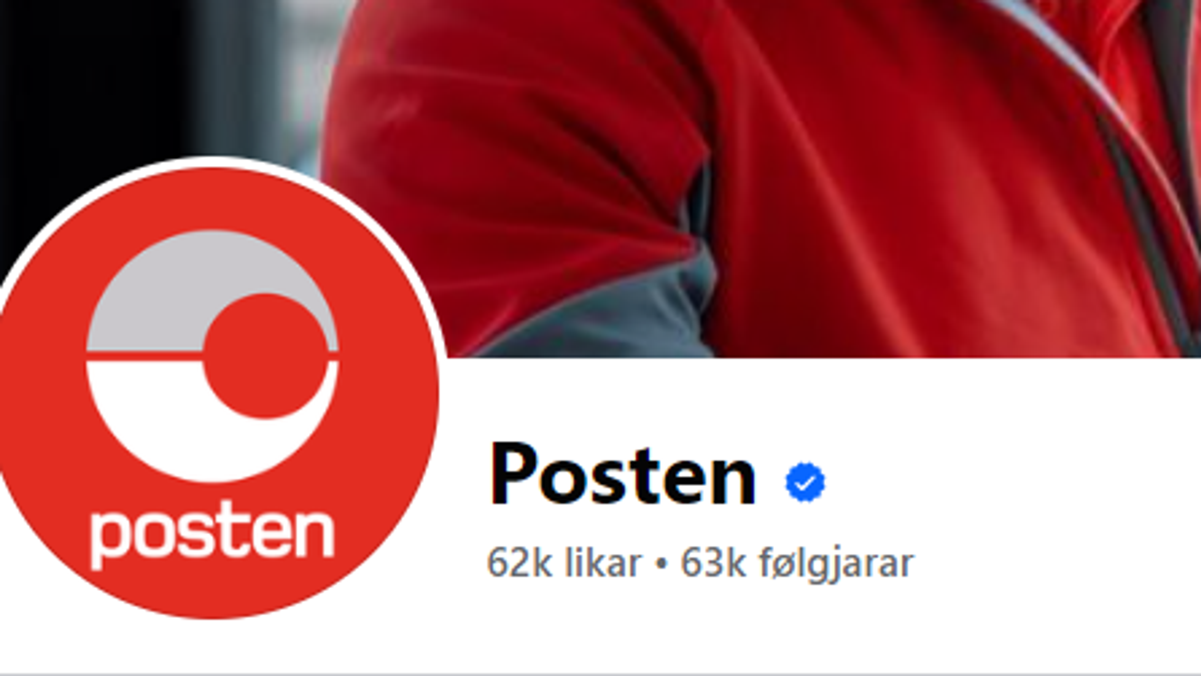 Skjermbilde av Postens Facebook-side.