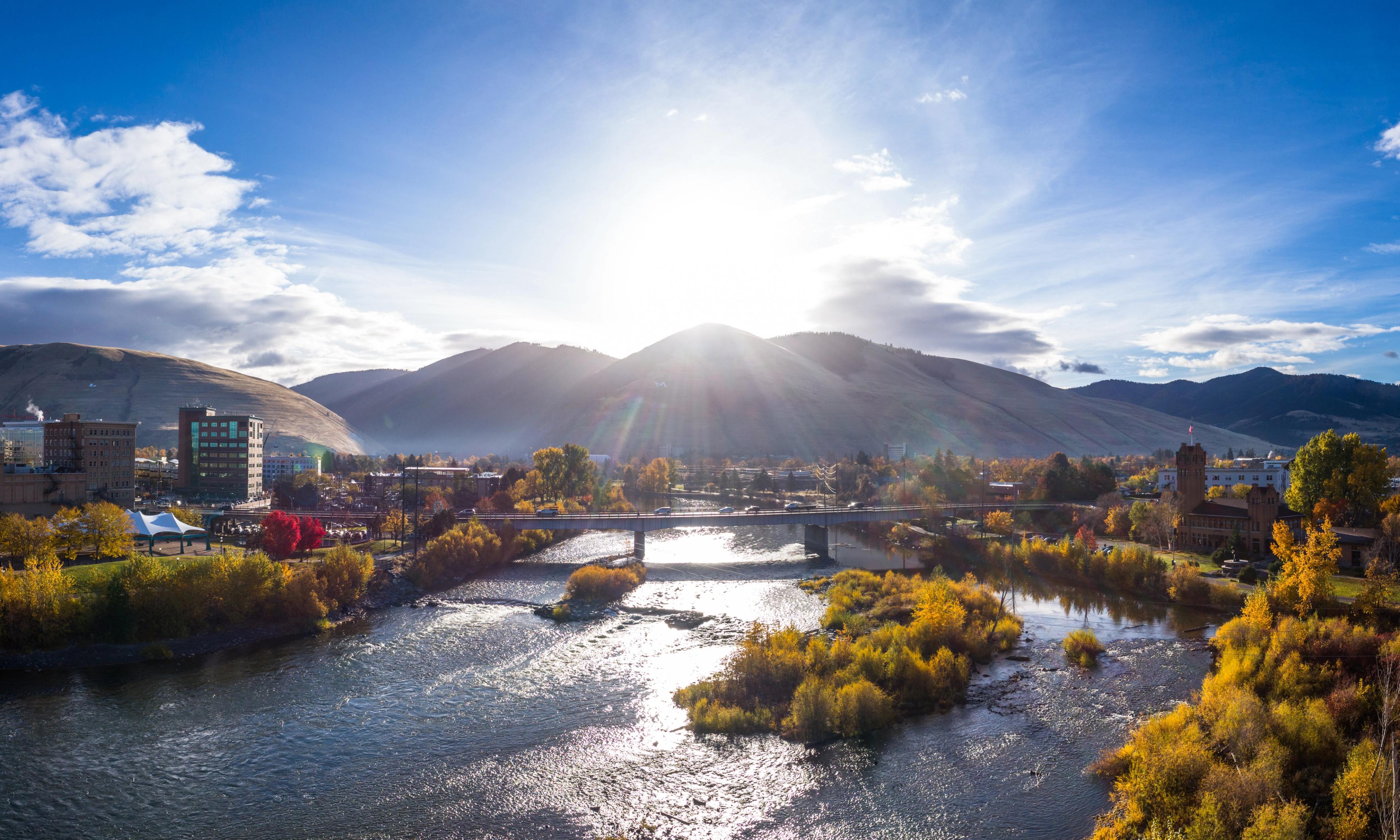 The Clark Fork River near Missoula Montana