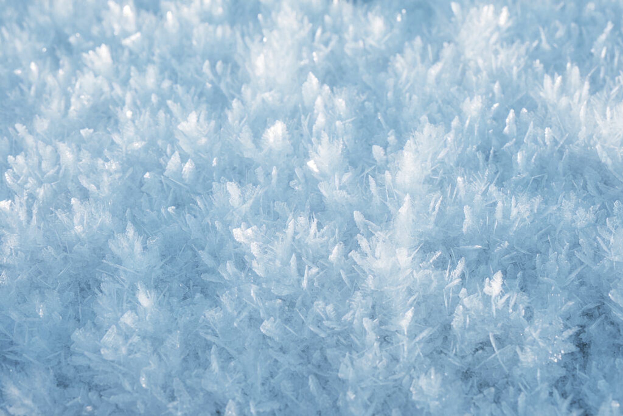 Extreme close-up of beautiful ice crystals