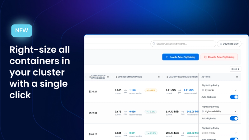 New: Auto-Rightsizing for All Kubernetes Workloads