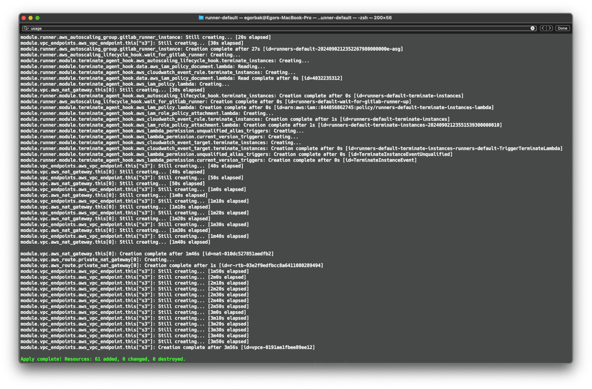 A terminal with a response