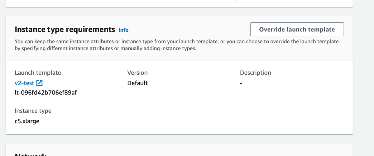 Instance Types Requirement