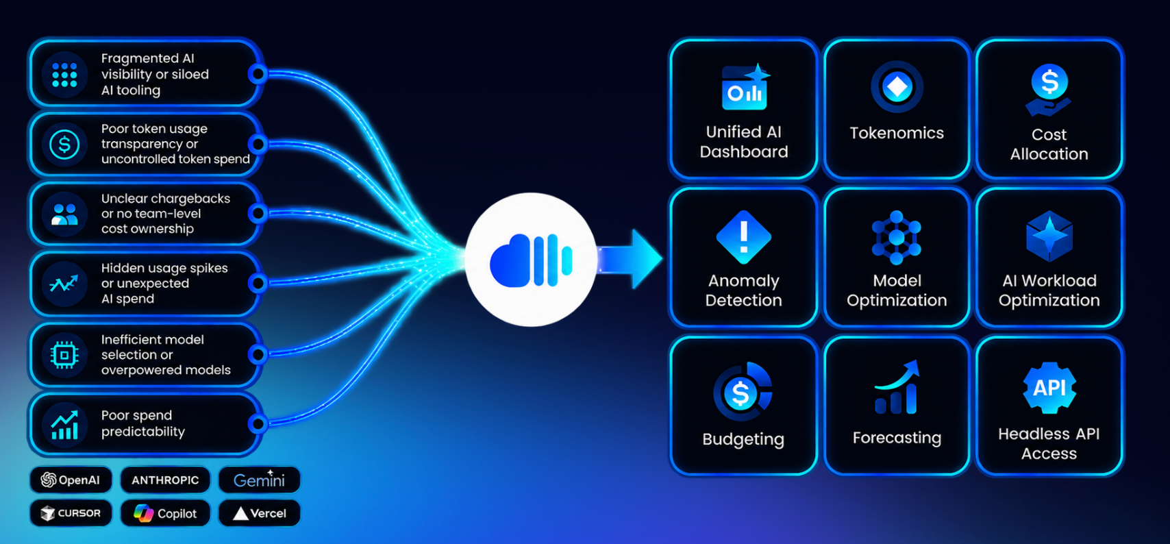AI cost visibility across your entire stack