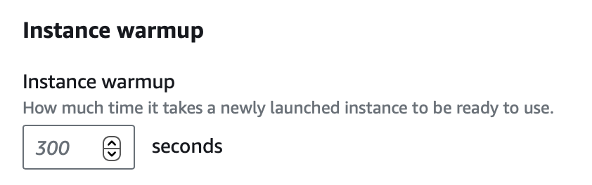 instance warmup timeout