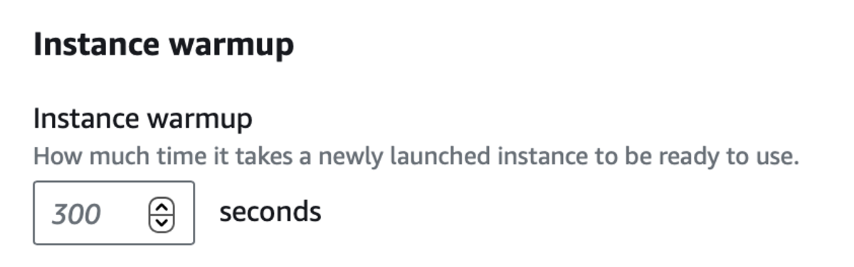 instance warmup timeout