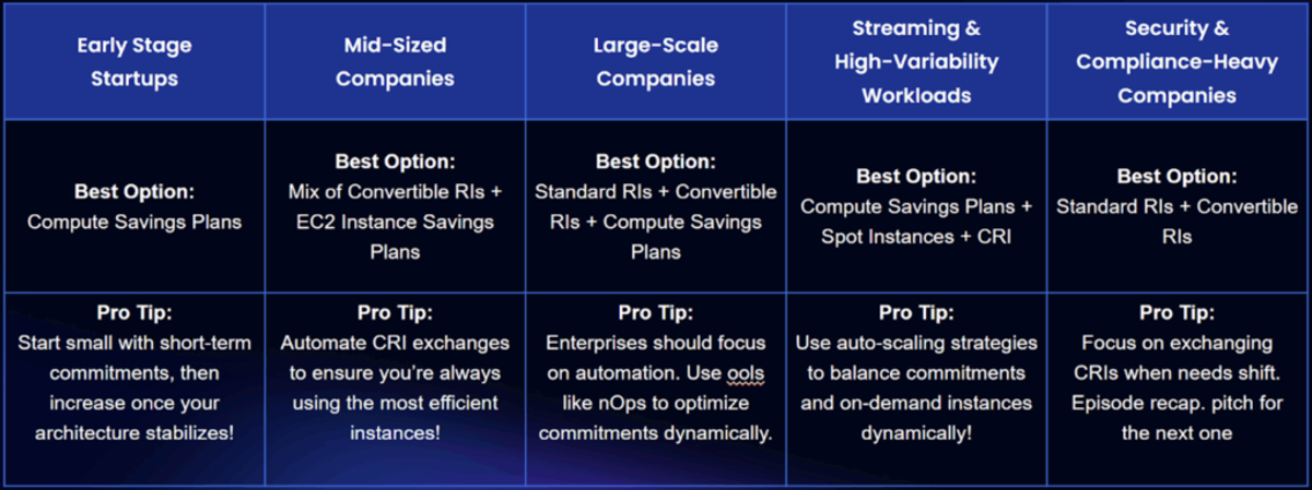 Early stage startups, mid sized companies, large scale & enterprise