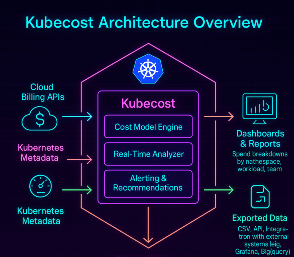 Kubecost architecture diagram