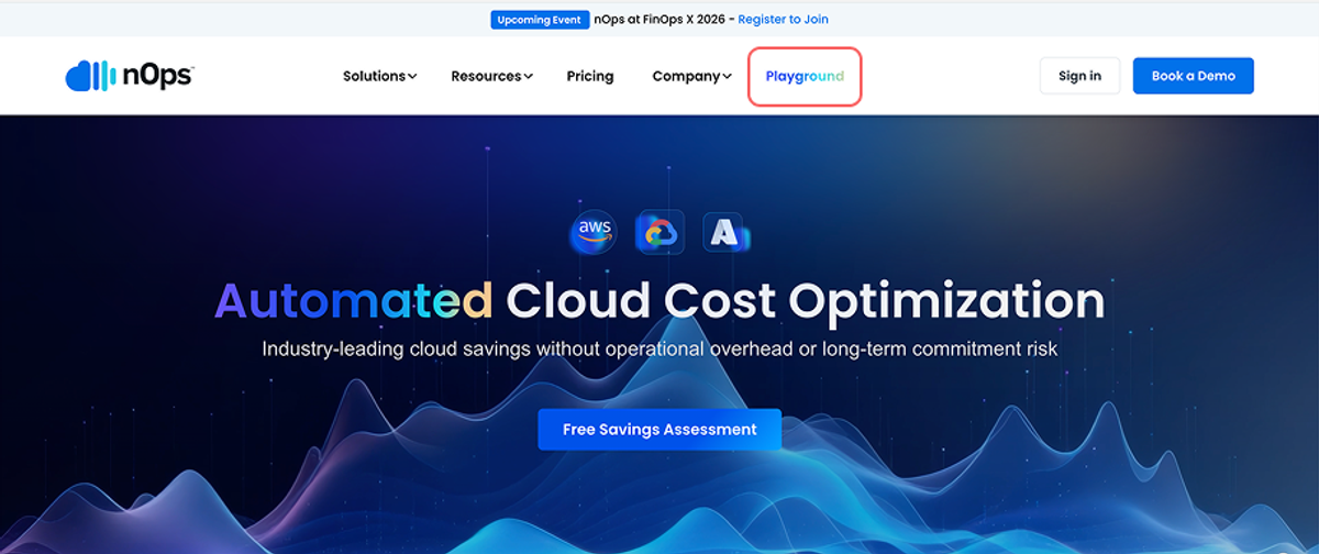Visit nops.io and click the Playground button