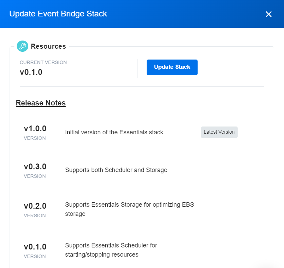 Update Event Bridge Stack