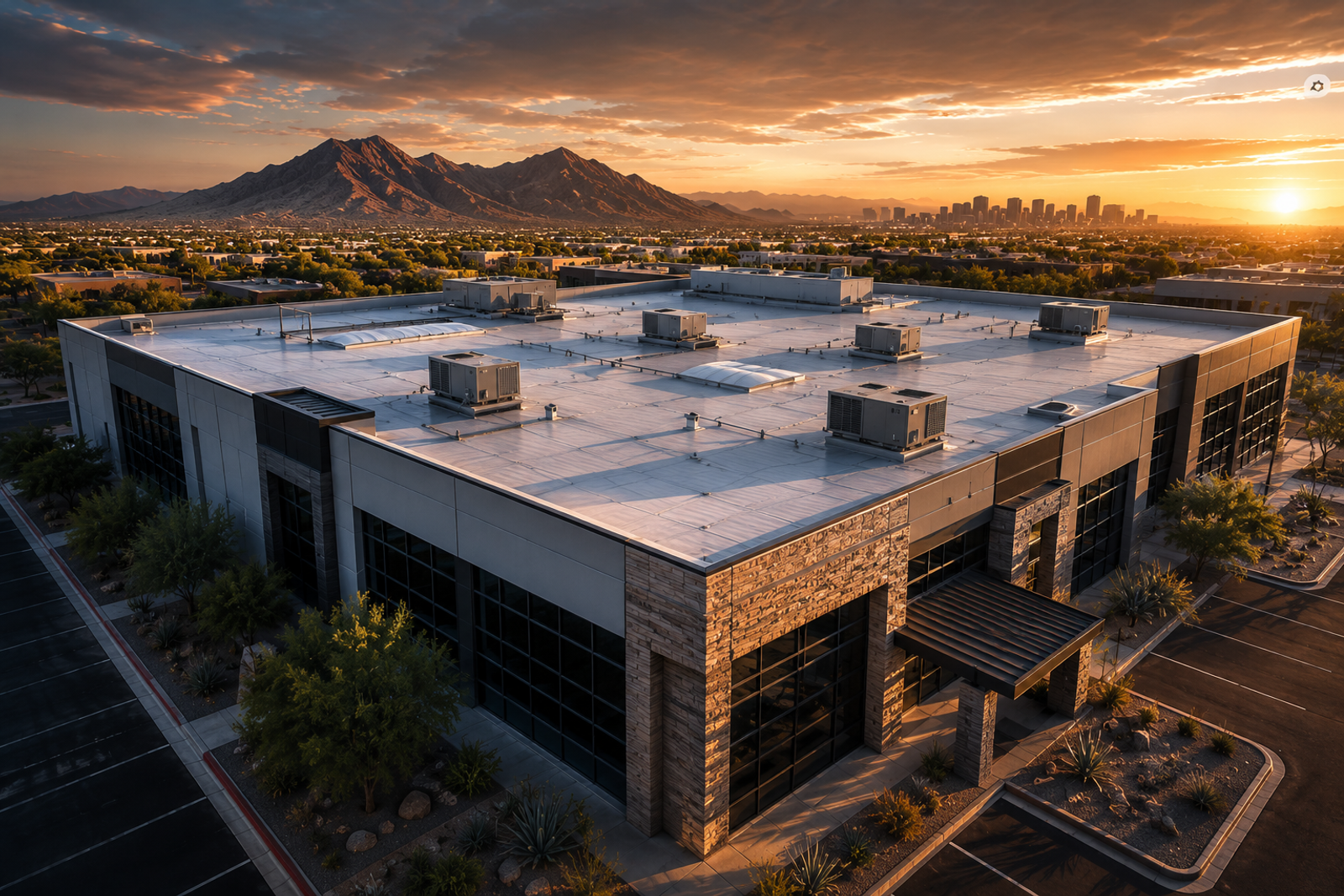 Flat commercial roof in Arizona