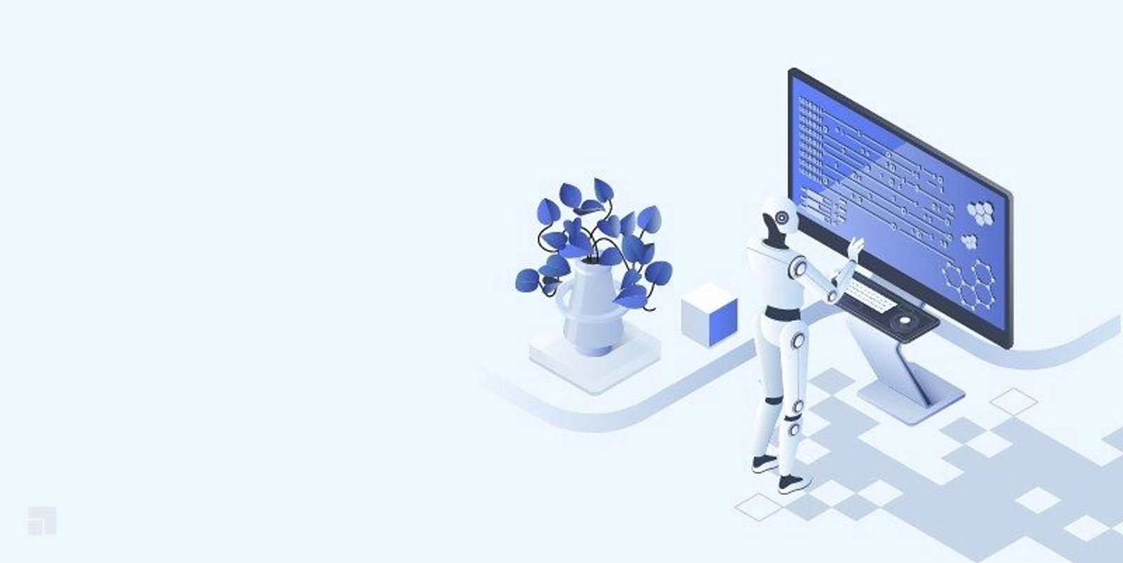 Robot with a computer brain