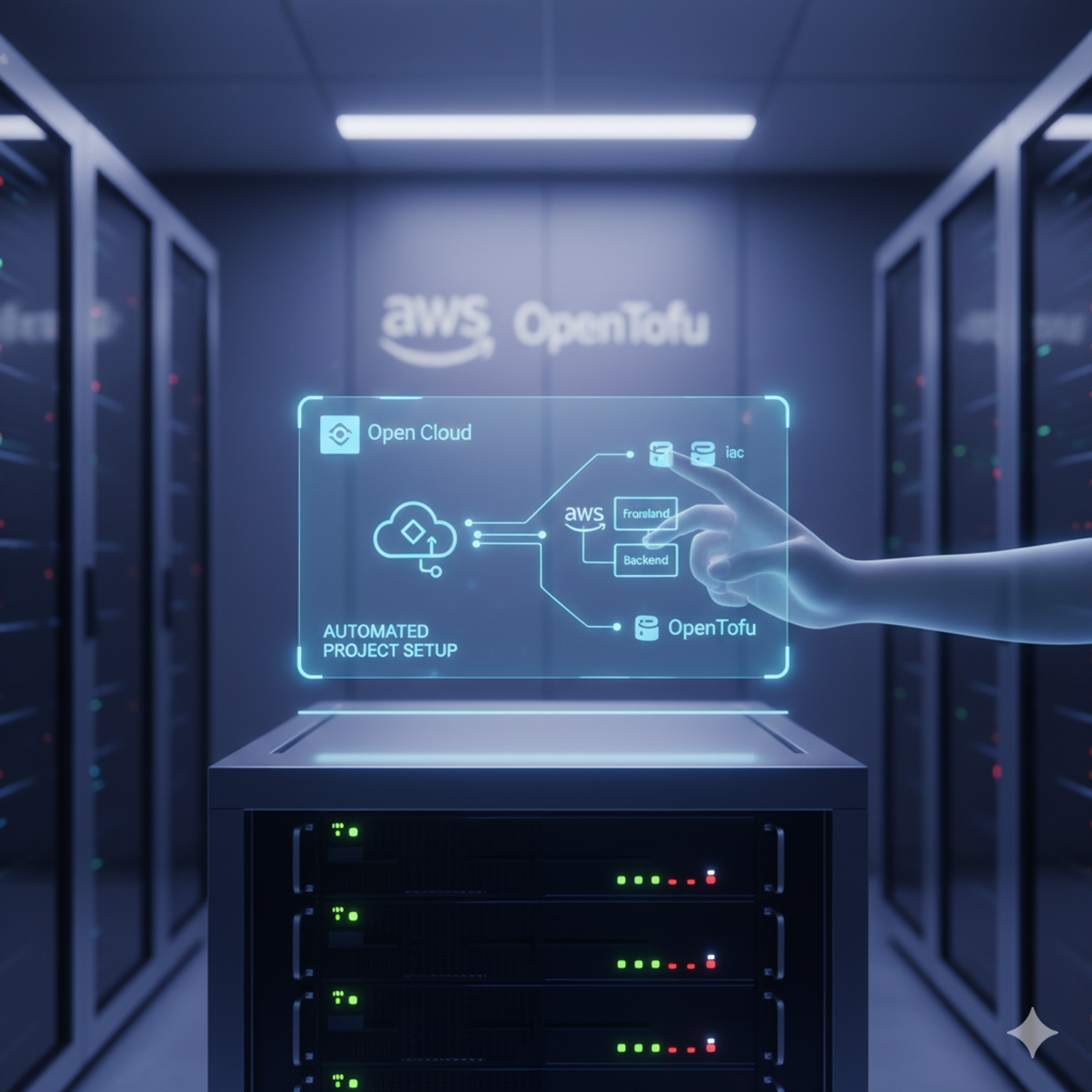 Illustrasjon av AWS og OpenTofu. Bildet er generert av Google Gemini. Illustrasjon av AWS og OpenTofu. Bildet er generert av Google Gemini.