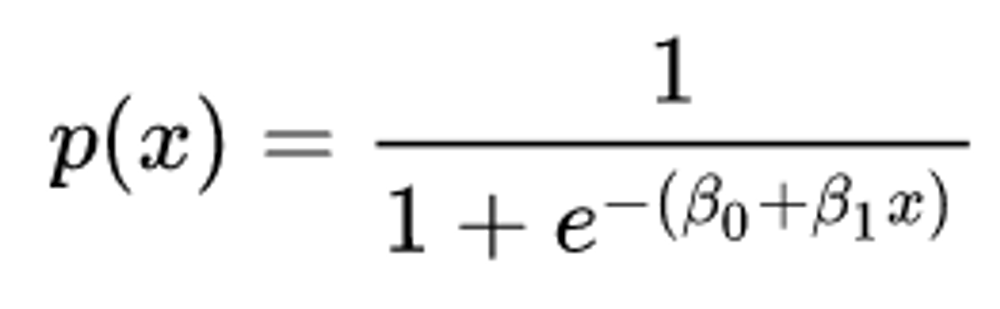 Logistic regression formula