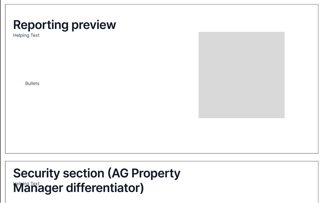 reporting wireframe