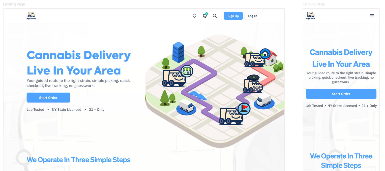 The final screens brought the full experience together using polished layouts, custom illustrations, and vector-based assets prepared for development handoff.