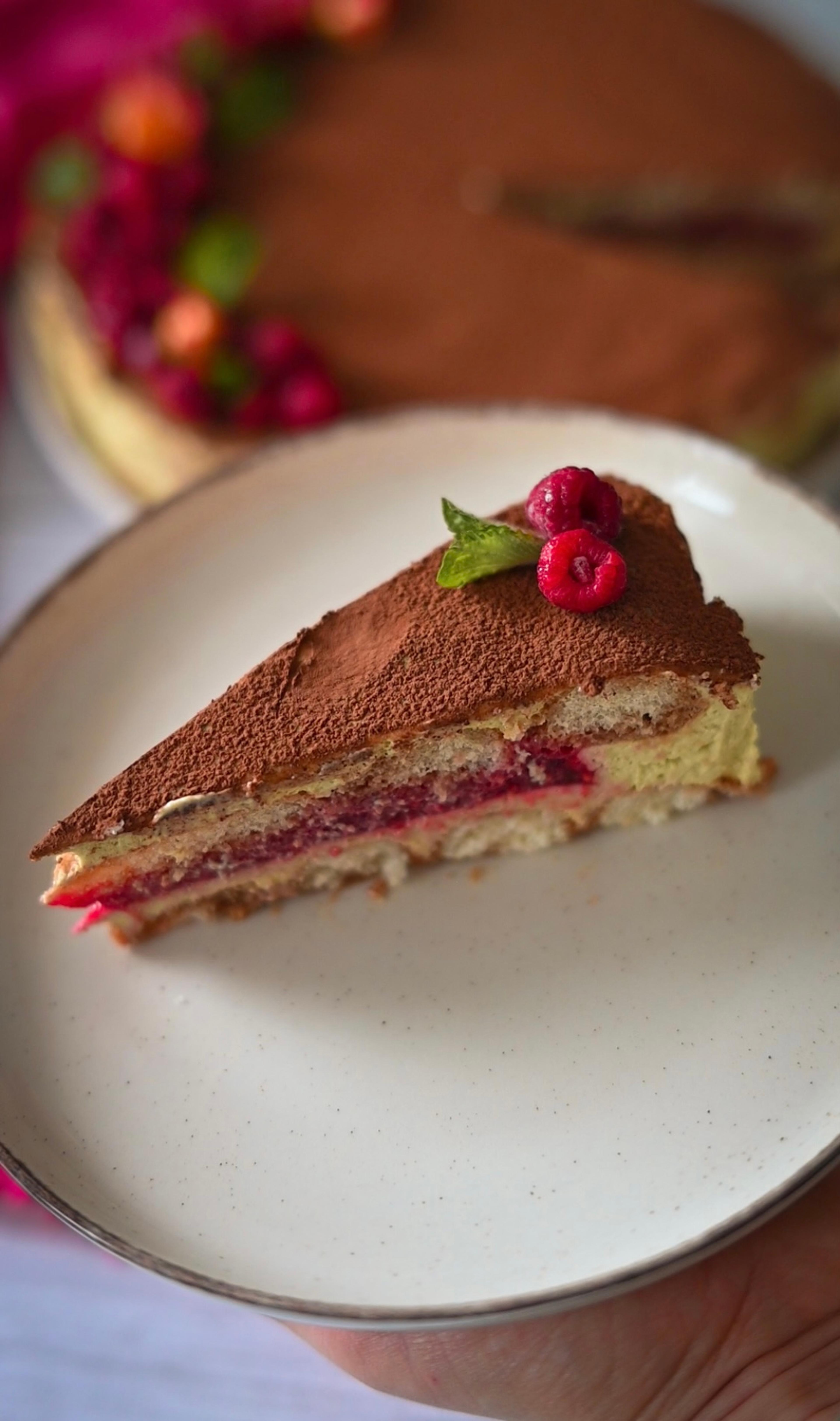 Pisztáciás Málnás tiramisu