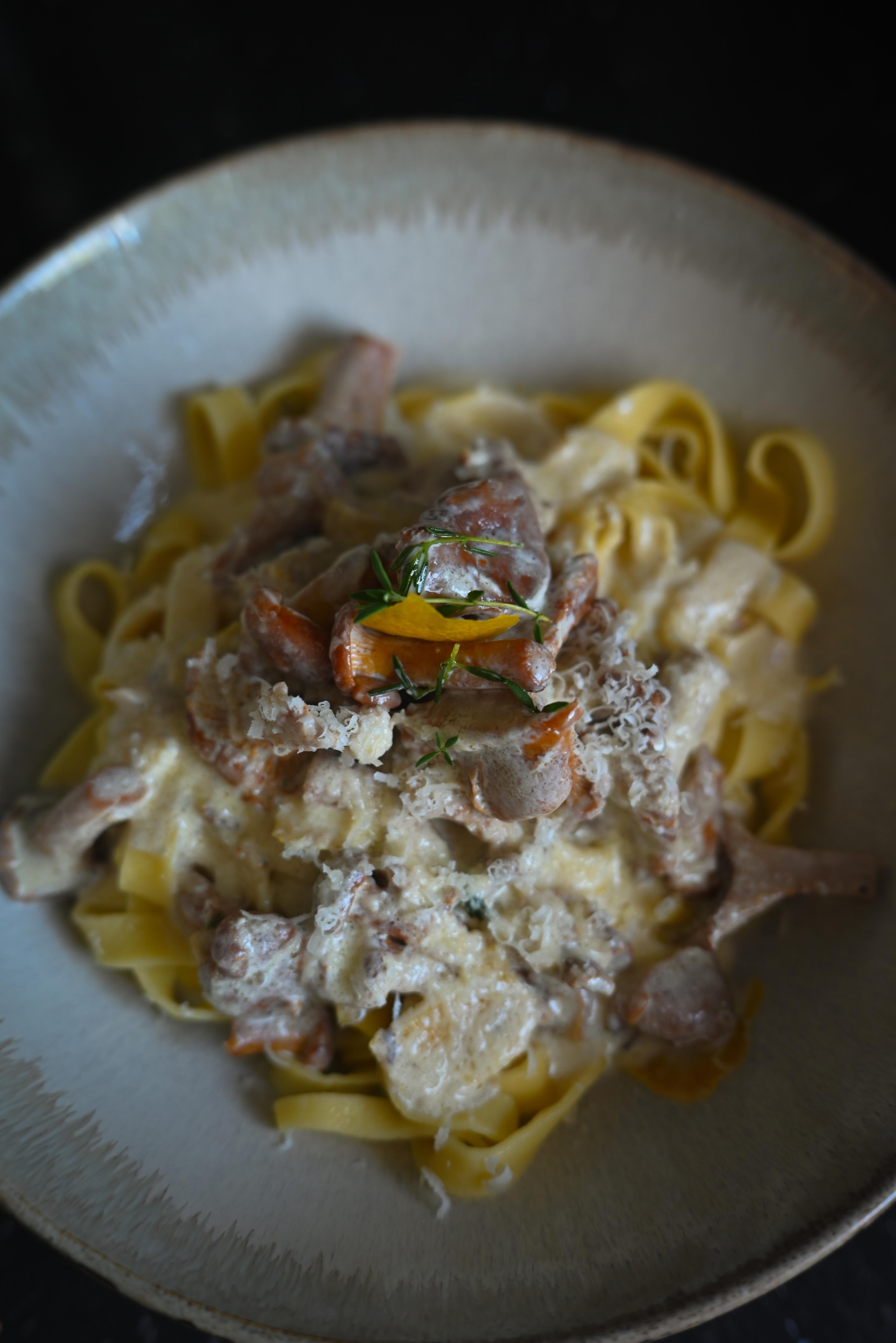 Rókagombás házi tagliatelle
