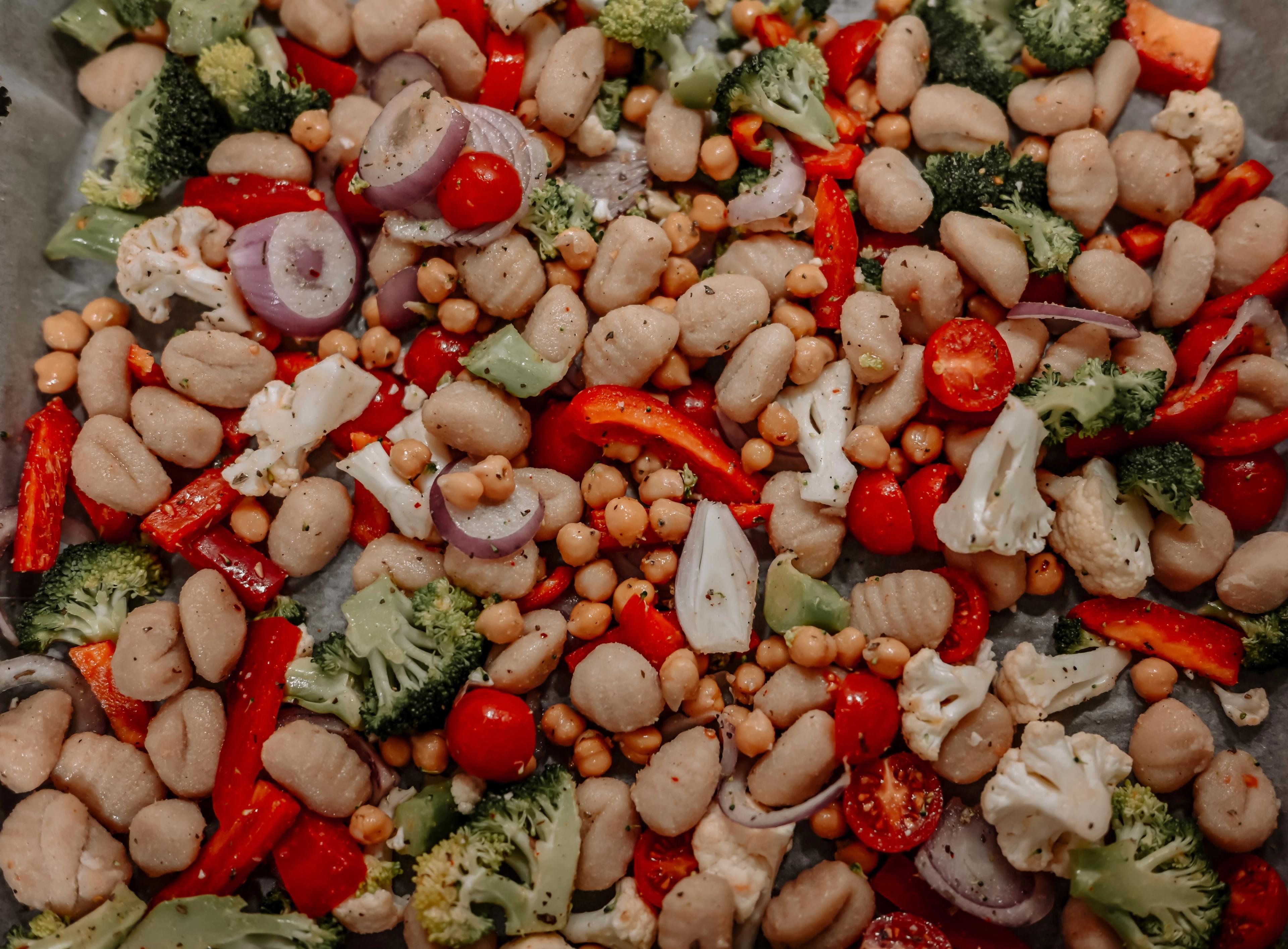 Tepsis gnocchi zöldségekkel